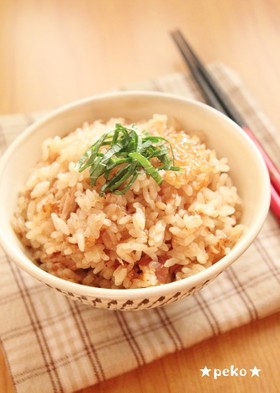 簡単美味☆ツナと梅の炊き込みご飯☆